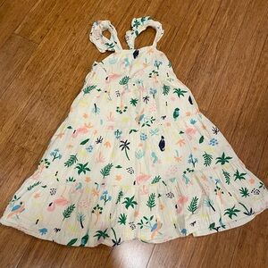 Hanna Andersson Kids Dress with Tropical Print